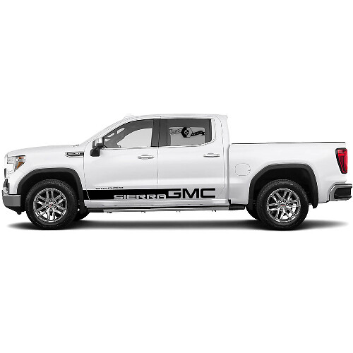 2x Seitenstreifen Aufkleber für 1500 GMC Sierra Rocker Panel Vinyl Aufkleber Aufkleber Grafik Kit
