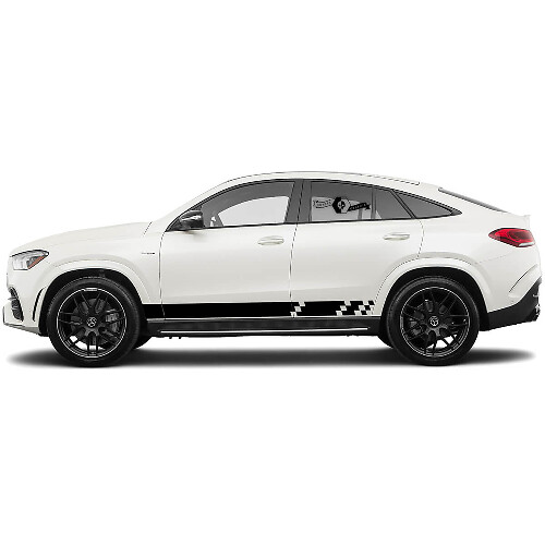2 Neue Streifen Rocker Panel Aufkleber für 2022 Mercedes Benz GLE Seiten Vinyl Aufkleber Decal Grafik
