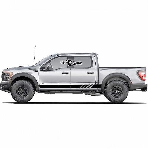 Seitlicher Schweller und Ladeflächen-Streifen Aufkleber Set für Musclecar Truck 2022