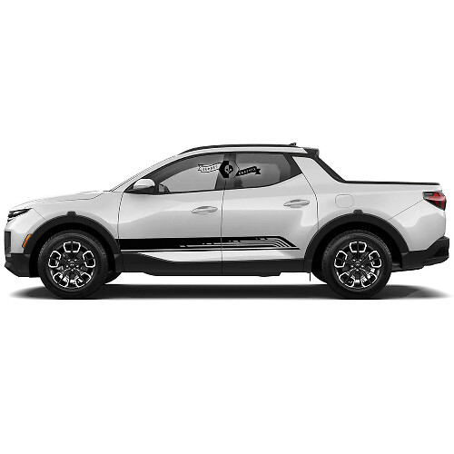 Seitenstreifen-Logo-Rocker-Panel-Vinyl-Aufkleber-Decal-Grafik-Set passend für Hyundai Santa Cruz
