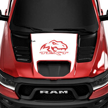 T-Rex und benutzerdefinierter Text Motorhauben-Vinylaufkleber für Dodge Ram Rebel 1500 TRX_2