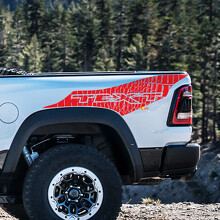 Dinosaur Skin individuelles Text-Vinyl-Aufkleber-Set für Dodge Ram Rebel 1500 TRX_2