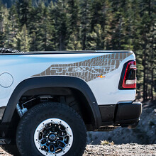 Dinosaur Skin individuelles Text-Vinyl-Aufkleber-Set für Dodge Ram Rebel 1500 TRX_3