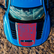 Dinosaur Skin benutzerdefinierter Text Motorhauben-Vinylaufkleber für Dodge Ram Rebel 1500 TRX_3