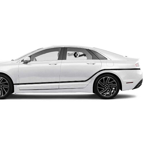 Gebogene Seitenstreifen Vinyl-Aufkleber-Set für Lincoln MKZ 2020