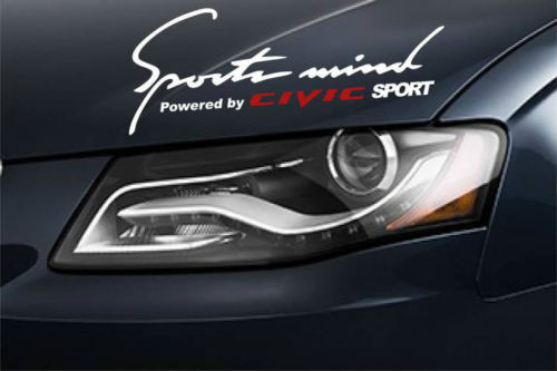 Sports Mind Powered by Civic Sport Vinyl-Aufkleberset für Honda Civic