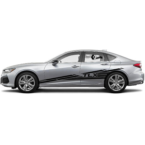 TLX Beschriftung & Streifen Seiten-Vinylaufkleber für Acura TLX 2021