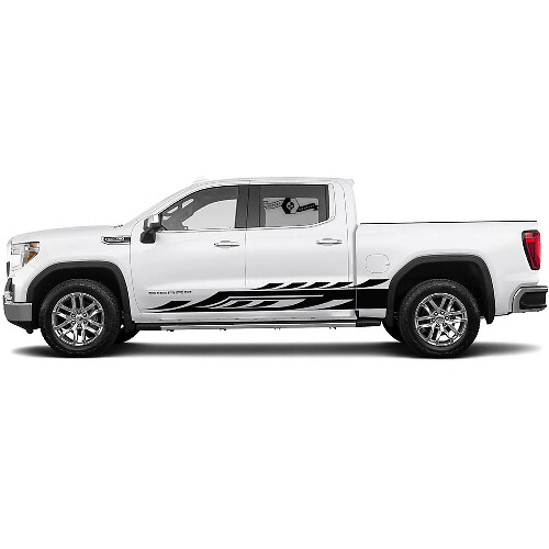 Neues Paar Seitenaufkleber für 1500 GMC Sierra Türen Rocker Panel Vinyl Aufkleber Aufkleber Grafik-Set
