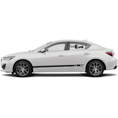 Neues Paar 2020 Lincoln Ilx Türstreifen Rocker Panel Seitenlinien Vinyl -Aufkleber Grafikaufkleber
