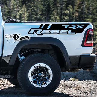 2x Dodge Ram TRX Rebel 2022+ 2023+ 1500 Bettseite TRX Truck Vinyl Aufkleber Grafik
