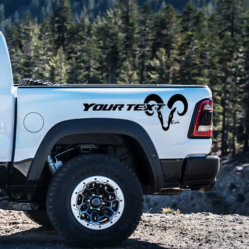 Hemi Style Individueller Text Seitenwand Vinylaufkleber für Dodge Ram 1500