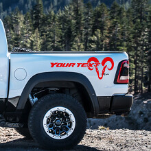 Hemi Style Individueller Text Seitenwand Vinylaufkleber für Dodge Ram 1500_2