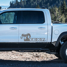 Benutzerdefinierter Text Hemi-Stil Türseiten Vinyl-Aufkleber für Dodge Ram 1500_2