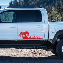 Benutzerdefinierter Text Hemi-Stil Türseiten Vinyl-Aufkleber für Dodge Ram 1500_3