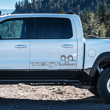 Benutzerdefinierter Text & Logo Hemi Style Tür Vinyl-Aufkleber für Dodge Ram 1500_3