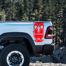 Hemi Style Individuelles Text-Bettseiten-Vinylaufkleber-Kit für Dodge Ram Rebel 1500 TRX_2