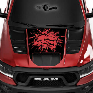 Dodge Ram Rebel 2022+ 2023+ 1500 TRX T-Rex Hood Destroyed TRX Truck Vinyl Aufkleber Grafik
