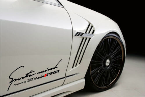 Sports Mind Powered by Audi Seiten-Vinyl-Aufkleber-Set für Audi
