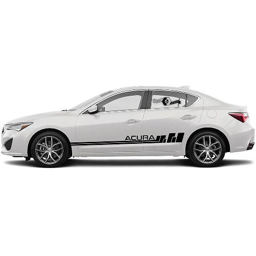 Paar Acura 2021 ILX Seitengrafiken in beliebiger Farbe Acura TLX Auto Racing Vinyl Aufkleber Sticker
