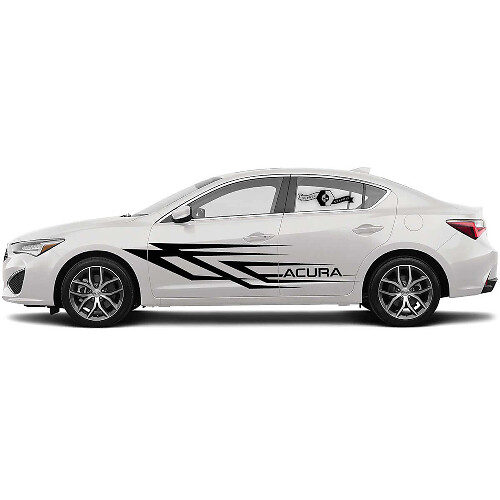 Acura Schriftzug & Racing-Streifen Seiten-Vinylaufkleber für Acura TLX 2021