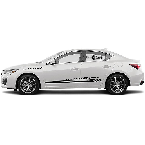 Paar Acura 2021 ILX Seitenaufkleber in beliebiger Farbe Logo Türen Motorhaube Grafiken Acura TLX Auto Racing Vinyl Aufkleber Sticker
