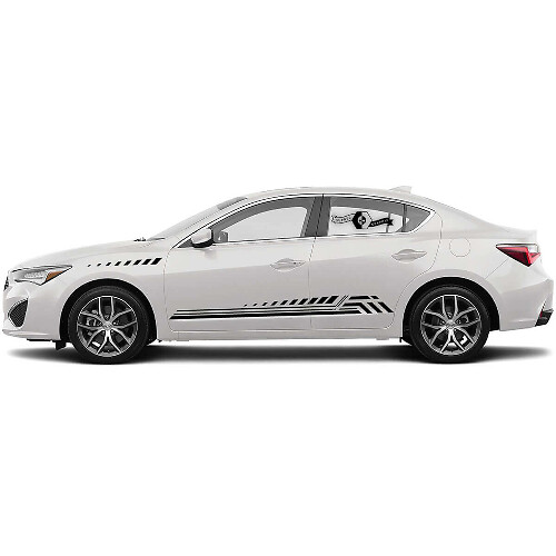 Techno Style Streifen Seiten Vinyl Aufkleber Sticker für Acura ILX 2021