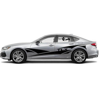 Paar 2021 Acura TLX Türen Seite Multiple Farbpapier Grafik Acura TLX Car Racing Vinyl Aufkleber