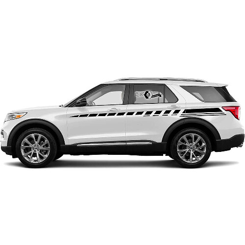 Karierte Seitliche Streifen Vinyl-Aufkleber für Musclecar Explorer 2021