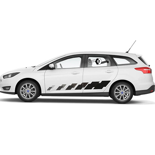2x 2021+ Ford Focus Doors Seite Neues Rocker -Panel Ford Focus Car Racing Vinyl Aufkleber