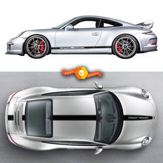Paar Porsche 911 Porsche Carrera Rocker Panel Hood Dach Seitenstreifen Türen Kits Aufkleber Aufkleber
