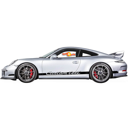Paar Porsche Aufkleber Porsche 911 Carrera benutzerdefinierter Text Türseitenaufkleber Aufkleber
