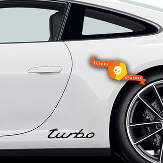 Paar Porsche Aufkleber Porsche Turbo Türen Seitenaufkleber Aufkleber
