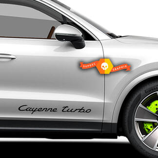 Paar Porsche Aufkleber Cayenne Turbo Porsche Türen Seitenaufkleber Aufkleber
