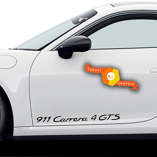 911 Carrera 4 GTS Türseitige Vinyl-Aufkleber Paar für Porsche 911