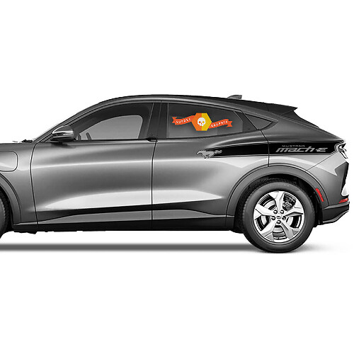 Ford Mustang MACH-E Logo Seitentürstreifen Aufkleber Auto Vinyl Aufkleber Shelby Rennstreifen
