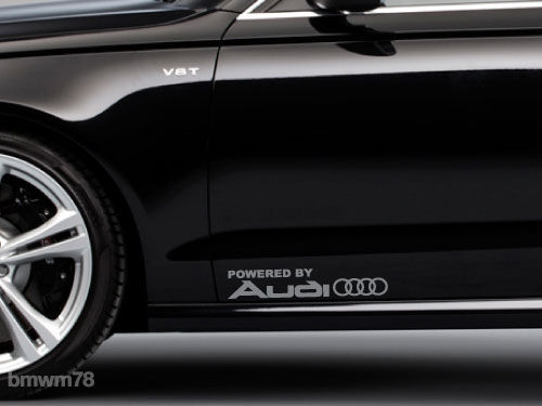 Powered by Audi Logo Tür Vinyl Aufkleber Sticker für Audi A8