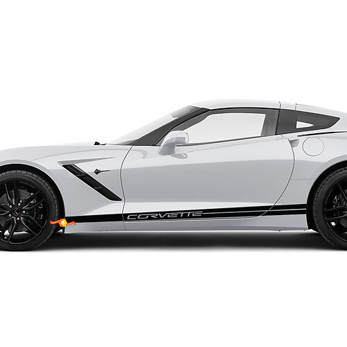 Corvette Rocker Panel Stripes Vinyl -Aufkleber Aufkleber für Chevy Corvette C8
