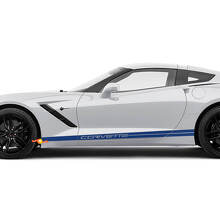 Corvette Seitenschwellerstreifen Vinylaufkleber Aufkleber für Chevy Corvette C8
 3