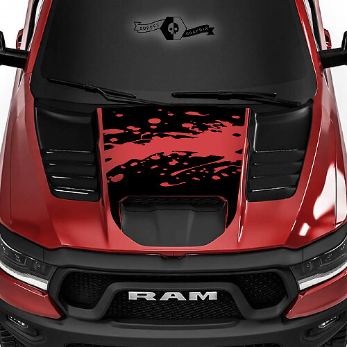 Schmutzspritzschutz Motorhauben Vinyl-Aufkleber für Dodge Ram 1500 Rebel TRX