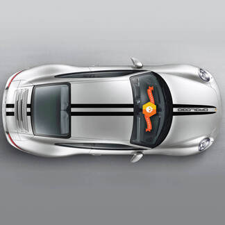 Dual Porsche 911 Porsche Motorhaube Dach Seitenstreifen Türen Kits Aufkleber Aufkleber
