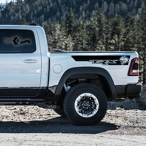 TRX T-Rex Kopf Aufkleber aus Vinyl für die Türverkleidung Dodge Ram 1500