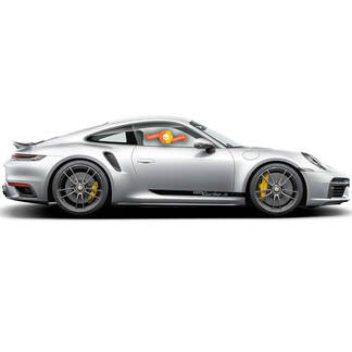 2 Porsche 911 Turbo S Seitenaufkleber Seitenschweller Streifen Türen Kit Aufkleber Aufkleber
