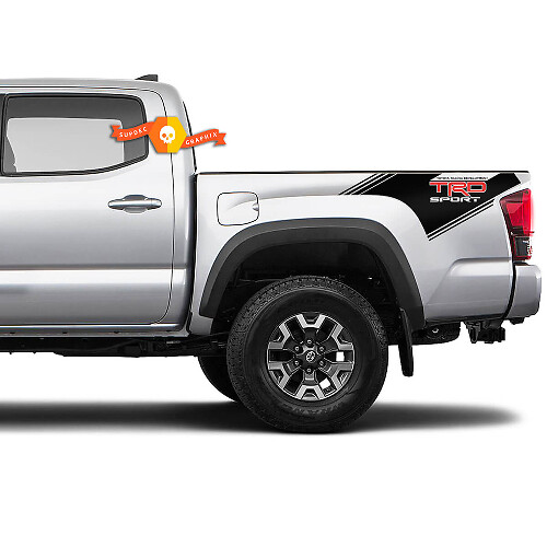 Paar Toyota Tacoma Seitenbett 2 Farben TRD Sport 2016-2022 Vintage Aufkleber Grafiken
