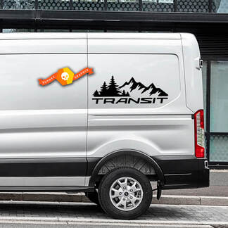 2023 FORD TRANSIT-TRAIL Mountain Forest Logo TRANSIT Vinyl-Aufkleber, jede Größe, passend für Nissan, Toyota, Chevy, GMC, Dodge, Ford
