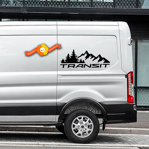 2023 FORD TRANSIT-TRAIL Mountain Forest Logo TRANSIT Vinyl Aufkleber Aufkleber Jede Größe Passend für Nissan, Toyota, Chevy, GMC, Dodge, Ford

