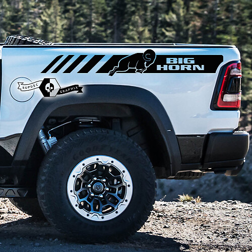 Big Horn Heckseiten-Streifen Vinylaufkleber für Dodge Ram 1500