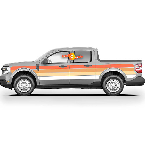 FORD MAVERICK 2022 FX4 Graphics Doors Side Stipe Four Colors Stickers Truck Vinyl Decals Graphics
