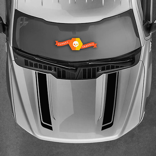 Duale Motorhaubenstreifen Vinyl-Aufkleber für Musclecar Maverick FX4 2022