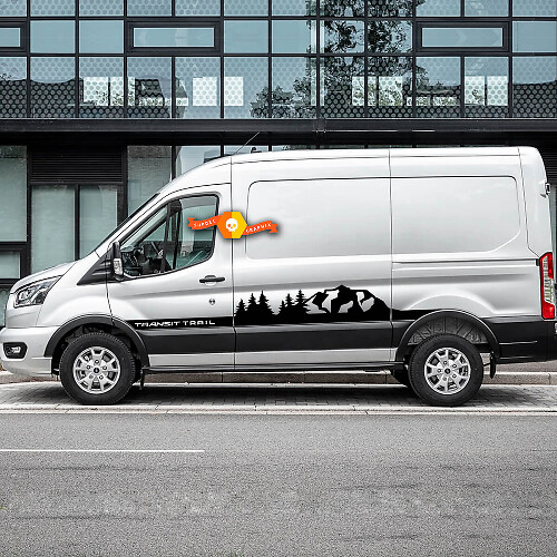 Paar 2023 FORD TRANSIT-TRAIL Bergwald Bäume Seitenstreifen Vinyl Aufkleber Aufkleber jeder Größe für Nissan, Toyota, Chevy, GMC, Dodge, Ford
