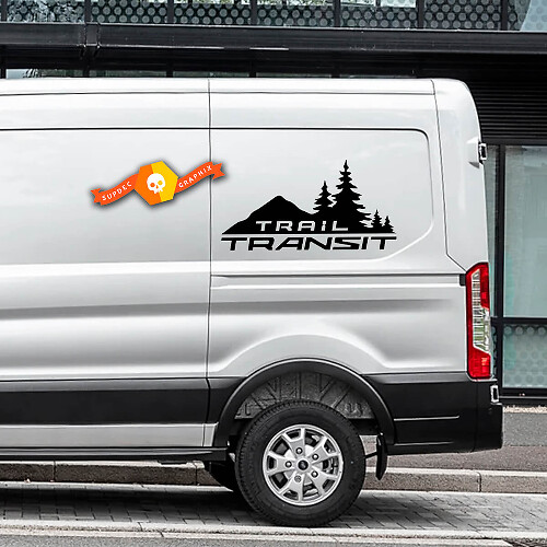 Paar 2023 FORD TRANSIT-TRAIL Compass Mountain Forest Logo Vinyl Aufkleber Aufkleber jeder Größe für Nissan, Toyota, Chevy, GMC, Dodge, Ford
